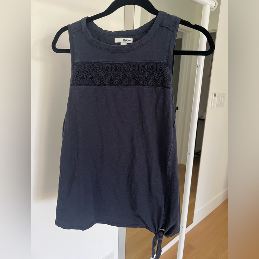 Sonoma Navy Blue Sleeveless Tank Top